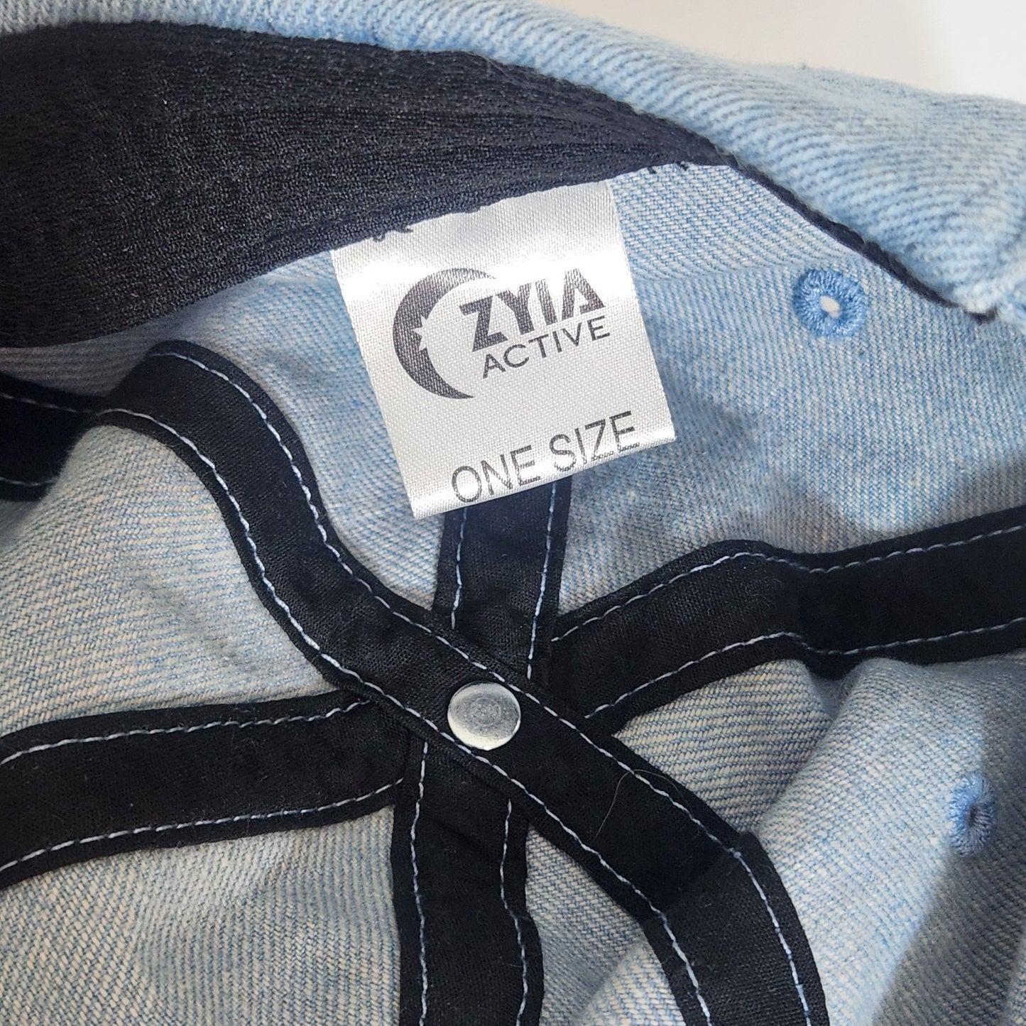 ZYIA Light Blue Embroidered Baseball Hat One Size