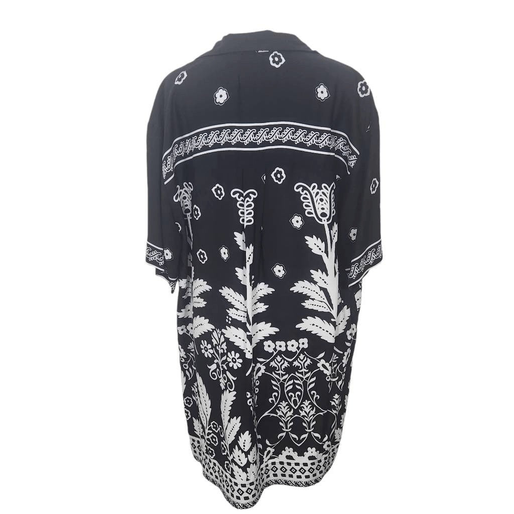 Asos Black and White Floral Print Mini Skirt Dress NWOT Size 6 Floral Mini Dress
