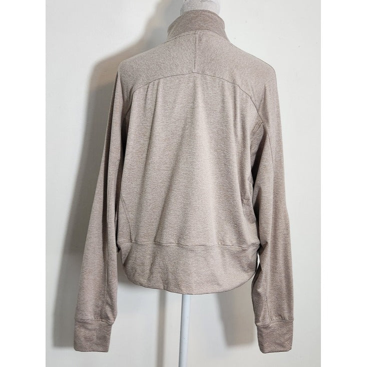 Danskin Heather Brown Quarter Zip Pullover Size Medium