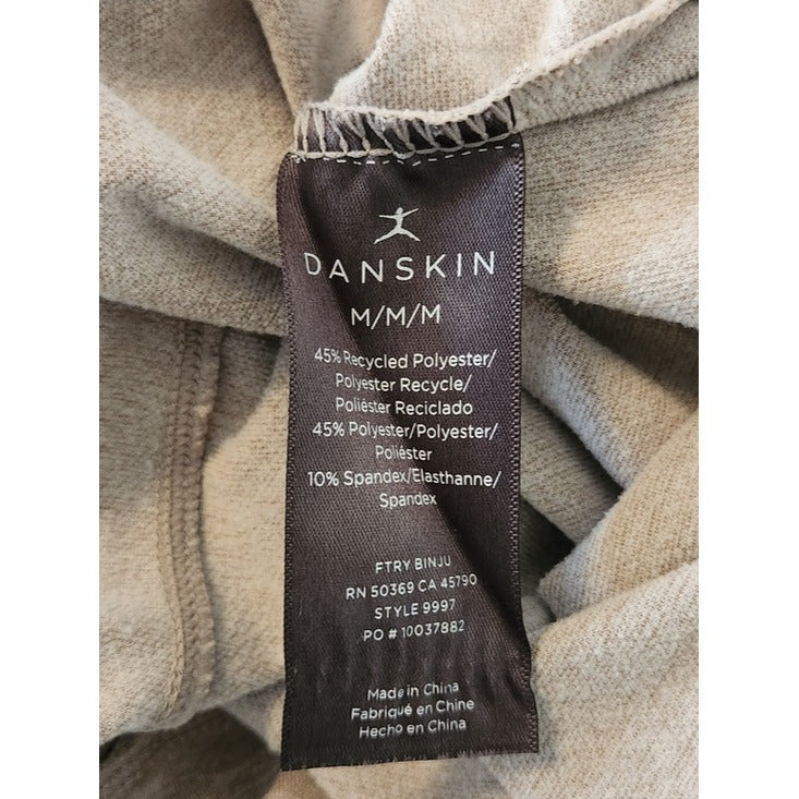 Danskin Heather Brown Quarter Zip Pullover Size Medium