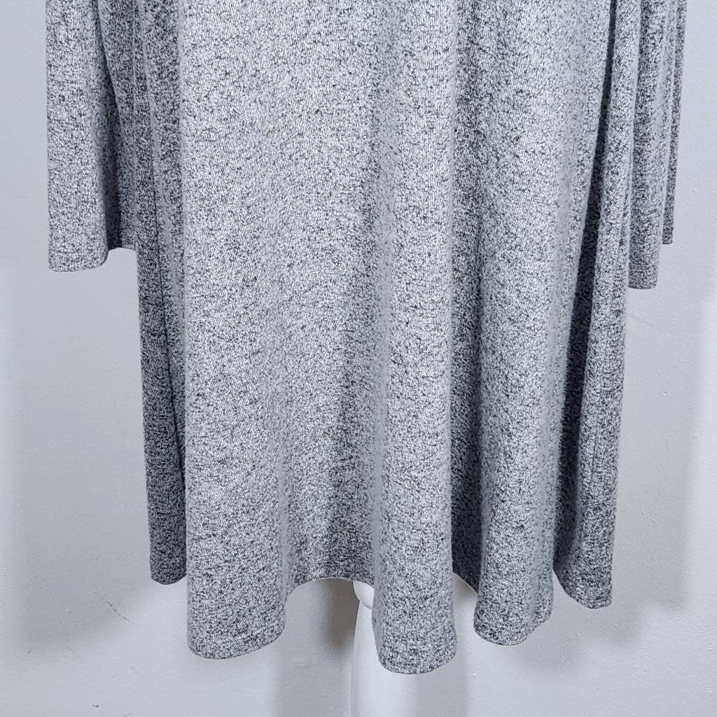 Old Navy Gray Knee-Length Swing Dress Size Large Gray Long Sleeve Knit Dress