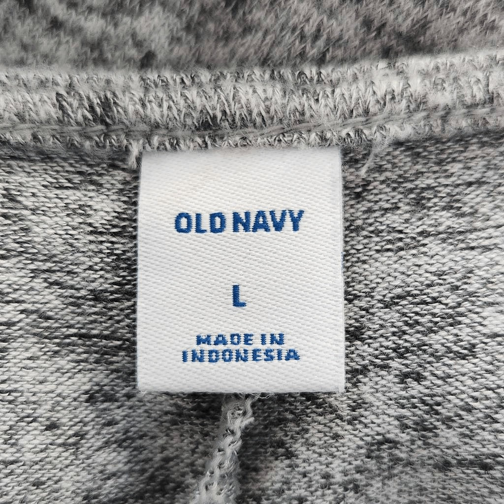 Old Navy Gray Knee-Length Swing Dress Size Large Gray Long Sleeve Knit Dress