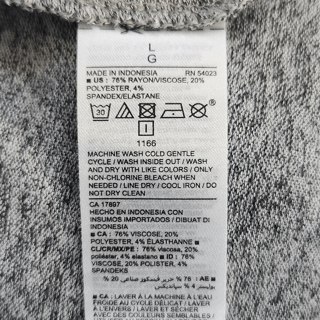 Old Navy Gray Knee-Length Swing Dress Size Large Gray Long Sleeve Knit Dress