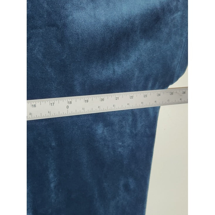 Loft Teal Blue Velour V Neck Top Size Large