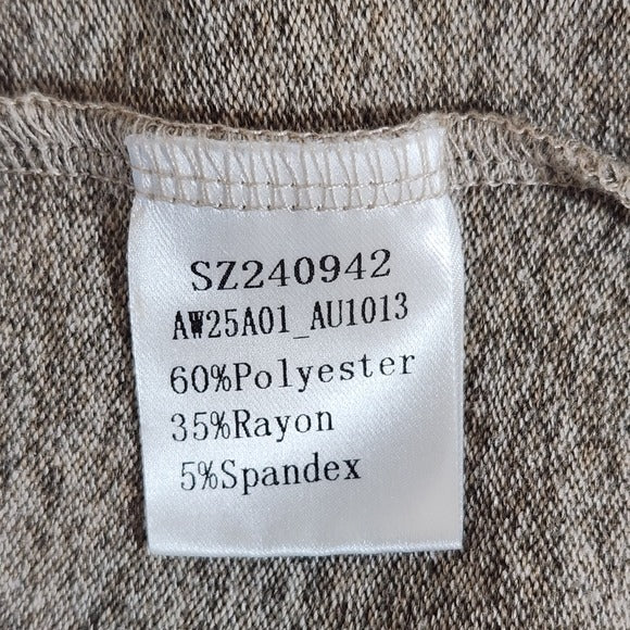 Automet Tan Short Sleeve Top Size Large NWOT