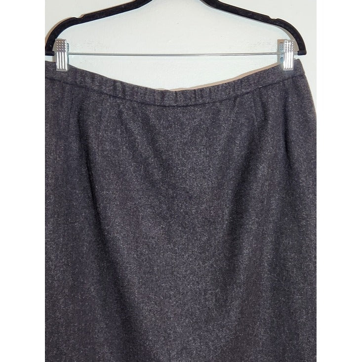 Pendleton A-line Charcoal Gray Wool Skirt Size 18W