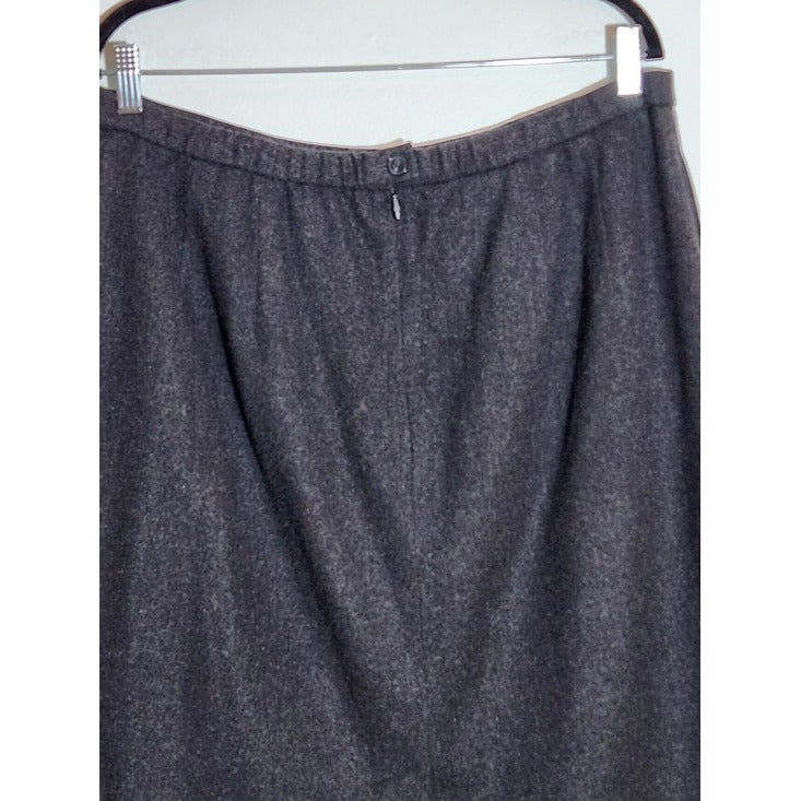 Pendleton A-line Charcoal Gray Wool Skirt Size 18W