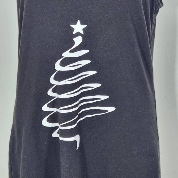 Maurices Black Christmas Tree Tank Top Size Large Holiday Tank Top Christmas Top