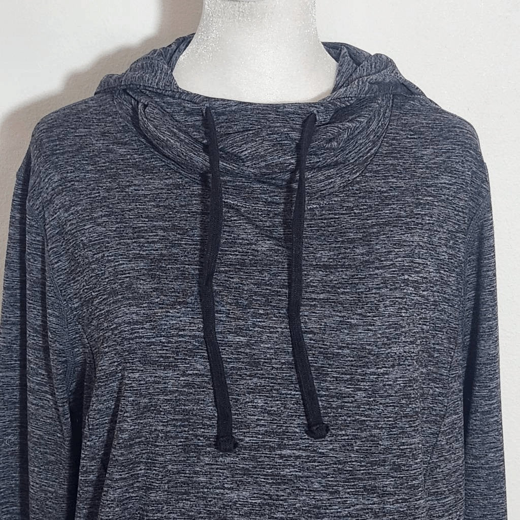 Mono B Charcoal Gray Pullover Hoodie Size Large Dark Gray Activewear Top