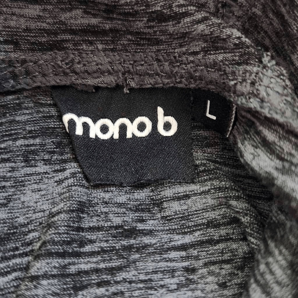 Mono B Charcoal Gray Pullover Hoodie Size Large Dark Gray Activewear Top