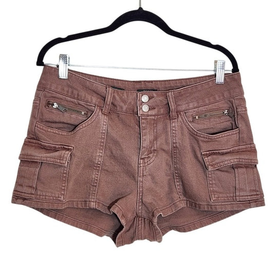 Wild Fable Dusty Pink Y2K Low-Rise Cargo Denim Shorts Size Medium