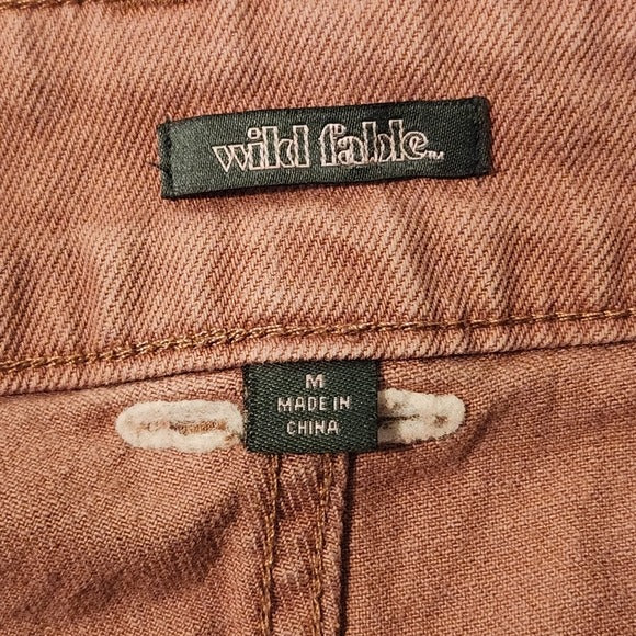 Wild Fable Dusty Pink Y2K Low-Rise Cargo Denim Shorts Size Medium
