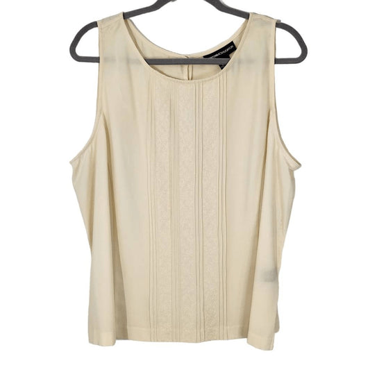 Norton McNaughton Butter Yellow Embroidered Shell NWOT Size 18 Yellow Sleeveless