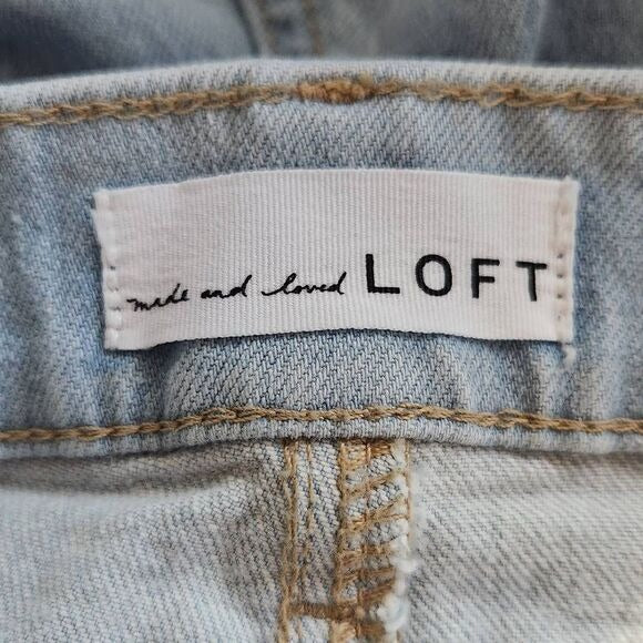 LOFT High Waist Straight Cropped Jeans Size 6