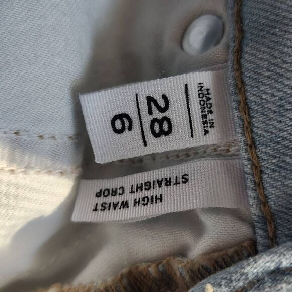 LOFT High Waist Straight Cropped Jeans Size 6