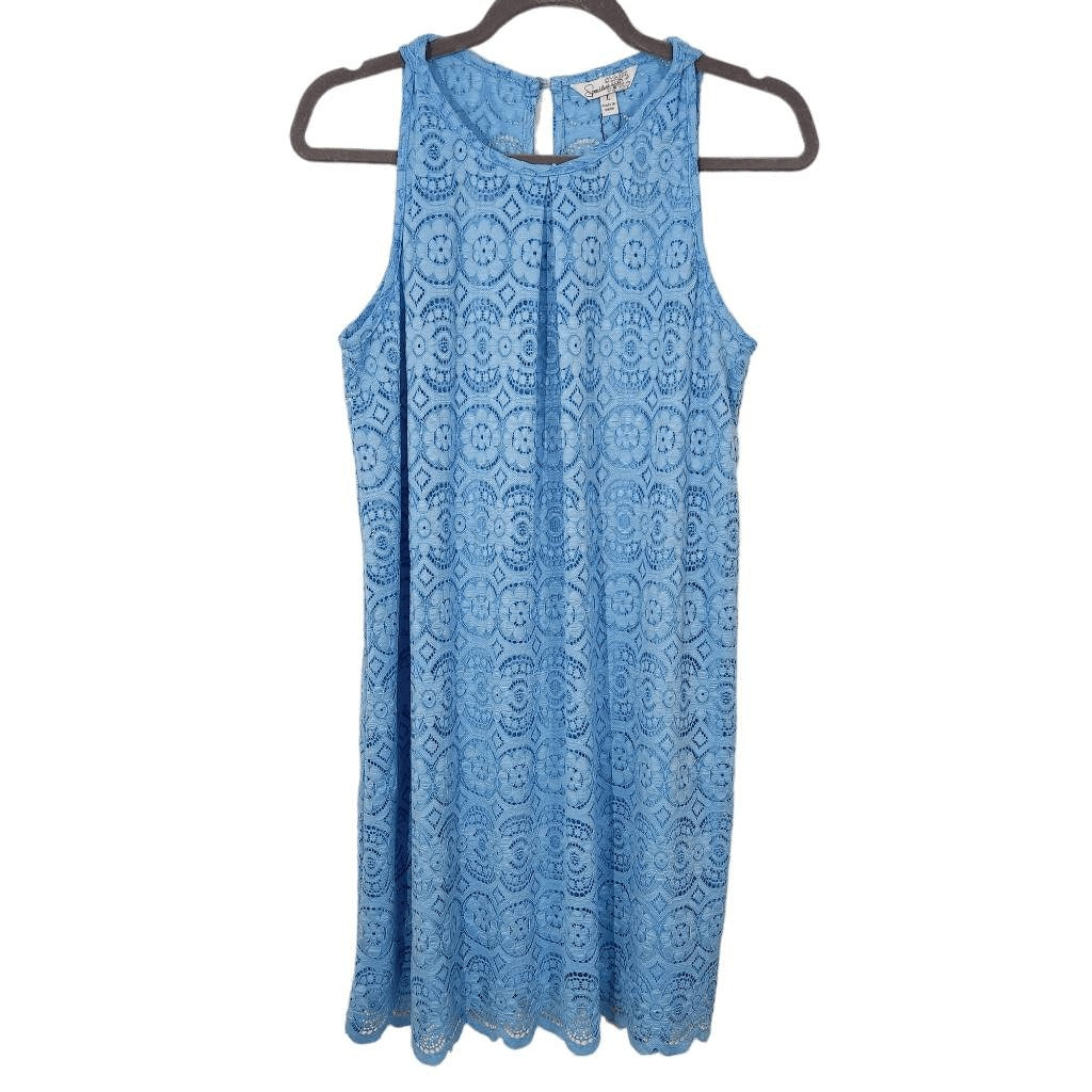 Speechless Blue Lace Sleeveless Mini Dress NWT Size Large Wedding Guest Dress