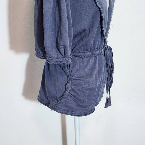 Mossimo Gray Blue Knit Jacket with Puffy Sleeves and Tie Front NWT Size XXL