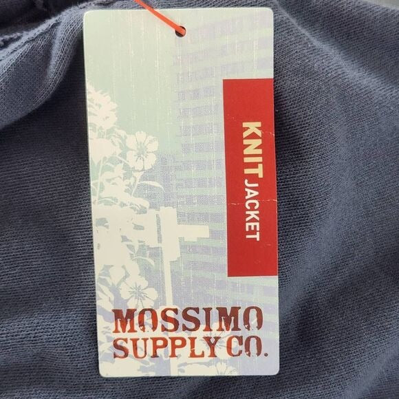 Mossimo Gray Blue Knit Jacket with Puffy Sleeves and Tie Front NWT Size XXL