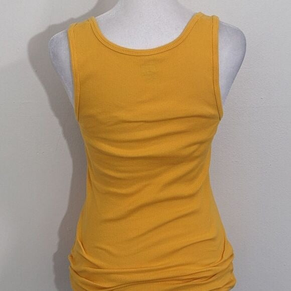 Soffe WVU Yellow Tank Top with Zebra Accents Size Medium West Virginia Tank Top