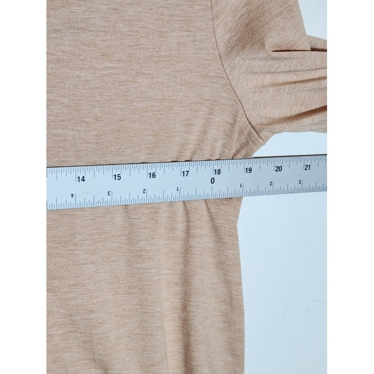 Ladmous Long Sleeve Peach Tunic Top Size Medium