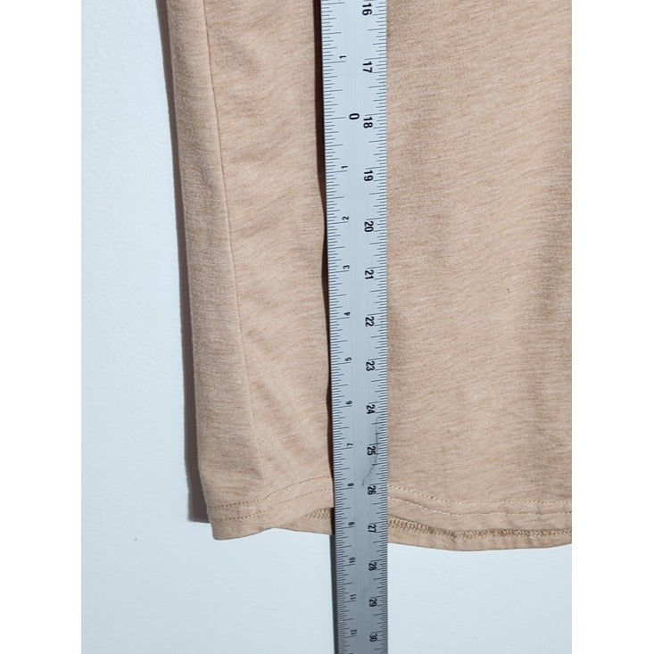 Ladmous Long Sleeve Peach Tunic Top Size Medium
