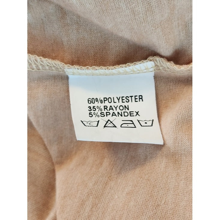 Ladmous Long Sleeve Peach Tunic Top Size Medium