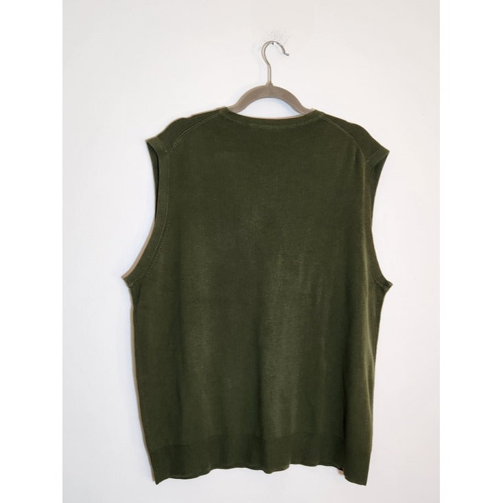 Gap MensGreen V-Neck Sweater Vest Size Medium NWT