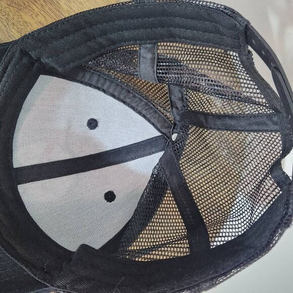 NASA Black Baseball Cap One Size NASA Blue Logo Trucker Hat