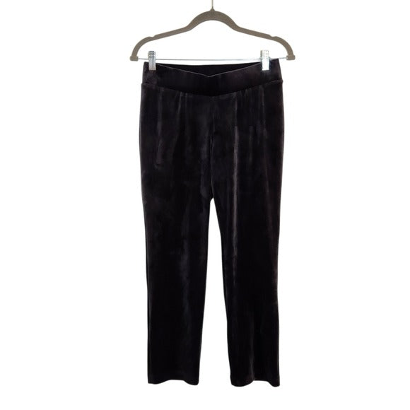 J. Jill Slim Leg Black Velvet Pull-On Ankle Pants Size XS Petite