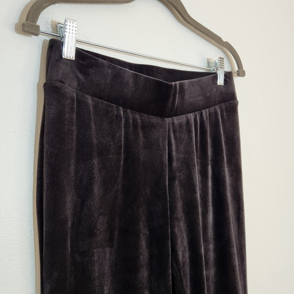 J. Jill Slim Leg Black Velvet Pull-On Ankle Pants Size XS Petite