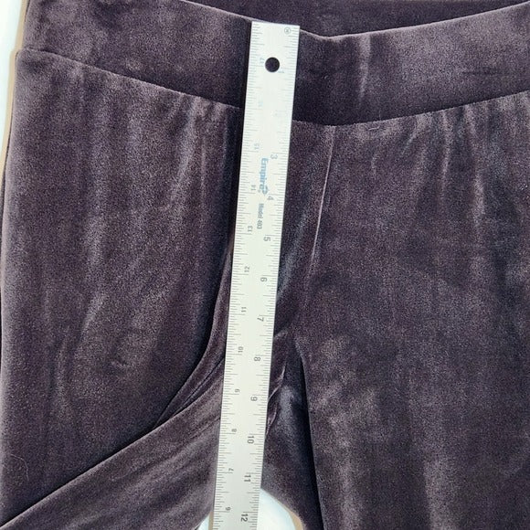 J. Jill Slim Leg Black Velvet Pull-On Ankle Pants Size XS Petite