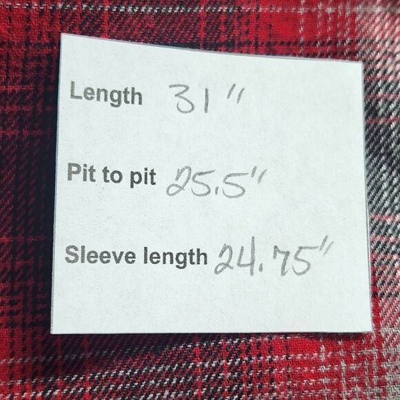 Hobbs Creek Black and Red Plaid Cotton Flannel Button Down Shirt Size XL