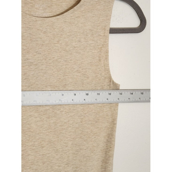 Nuuds Tan Oatmeal Sleeveless Bodysuit Size XS