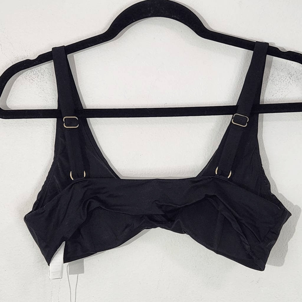 Andie Black Bikini Top Black Swim Top NWT Size Medium Andie Black Swimwear