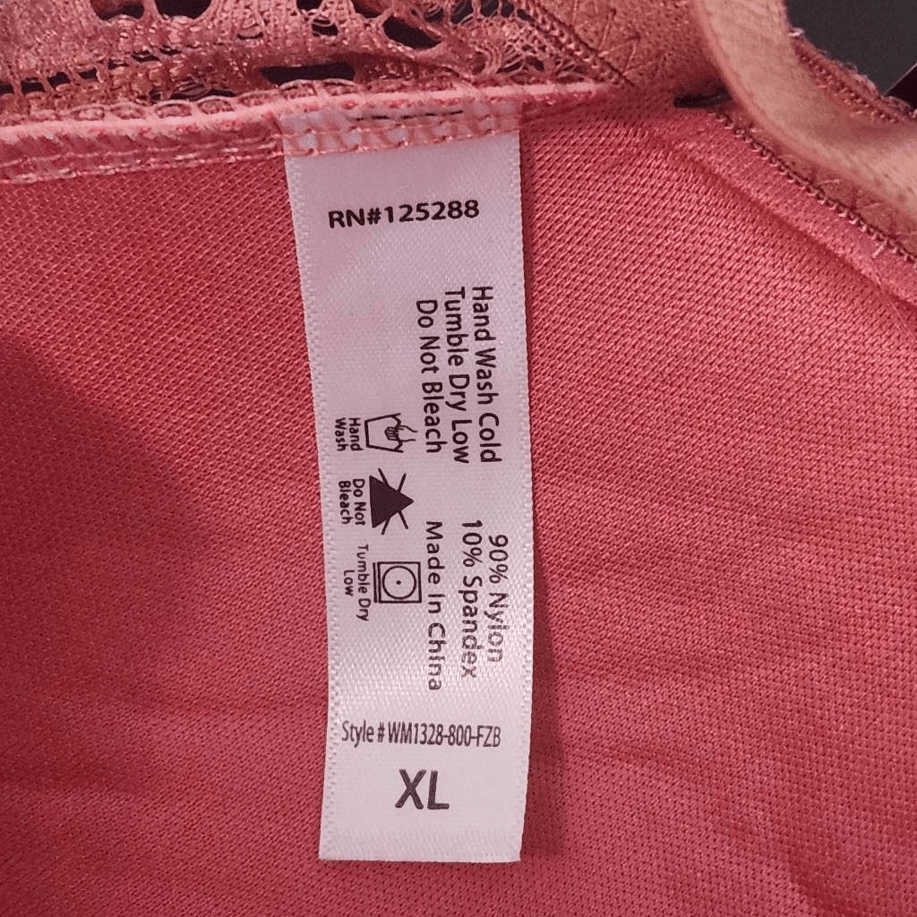 Frederick's of Hollywood Pink Lace Bralette NWT Size XL Rose Pink Bralette