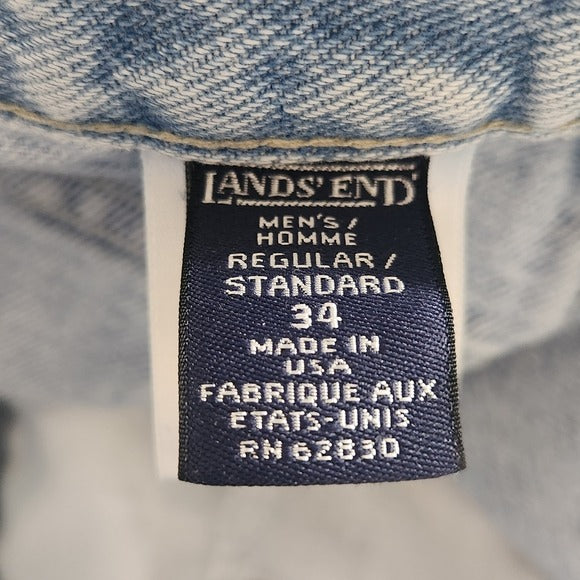 Lands’ End Light Wash Slim Fit Jeans Size 34x32 Vintage
