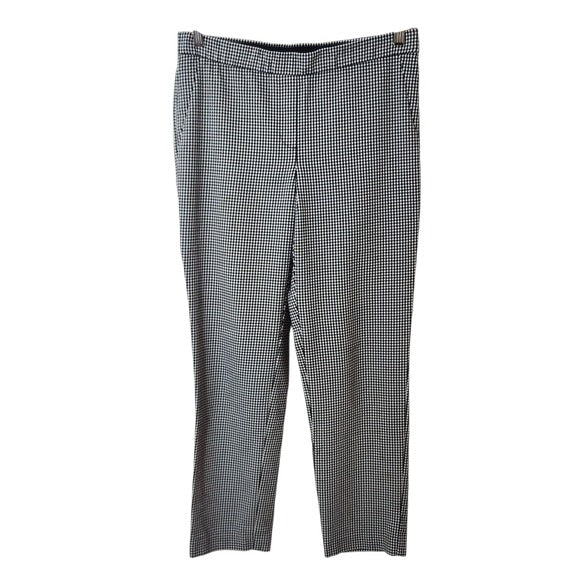 J. Jill Black and White Check Ankle Pants Size 8