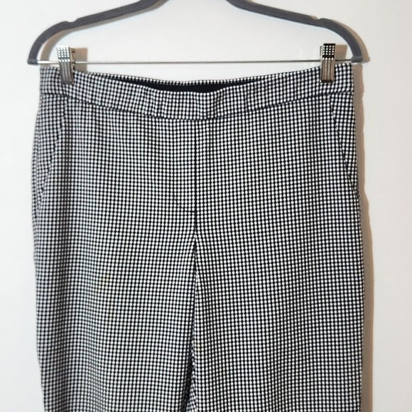 J. Jill Black and White Check Ankle Pants Size 8