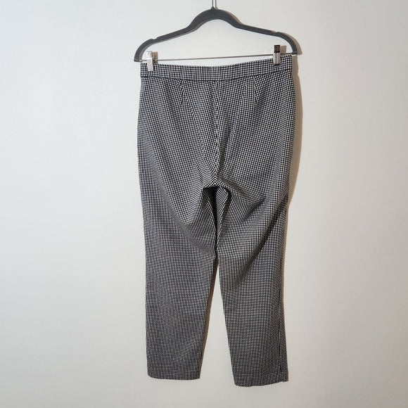 J. Jill Black and White Check Ankle Pants Size 8