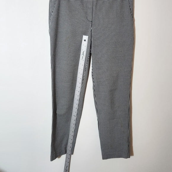 J. Jill Black and White Check Ankle Pants Size 8