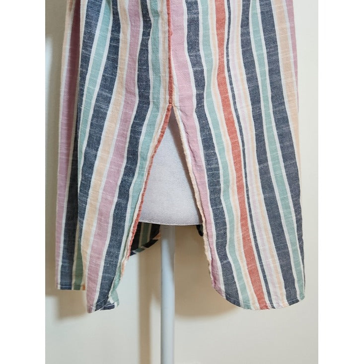 Dash Multi-Color Stripe Button Down Shirt Size Small