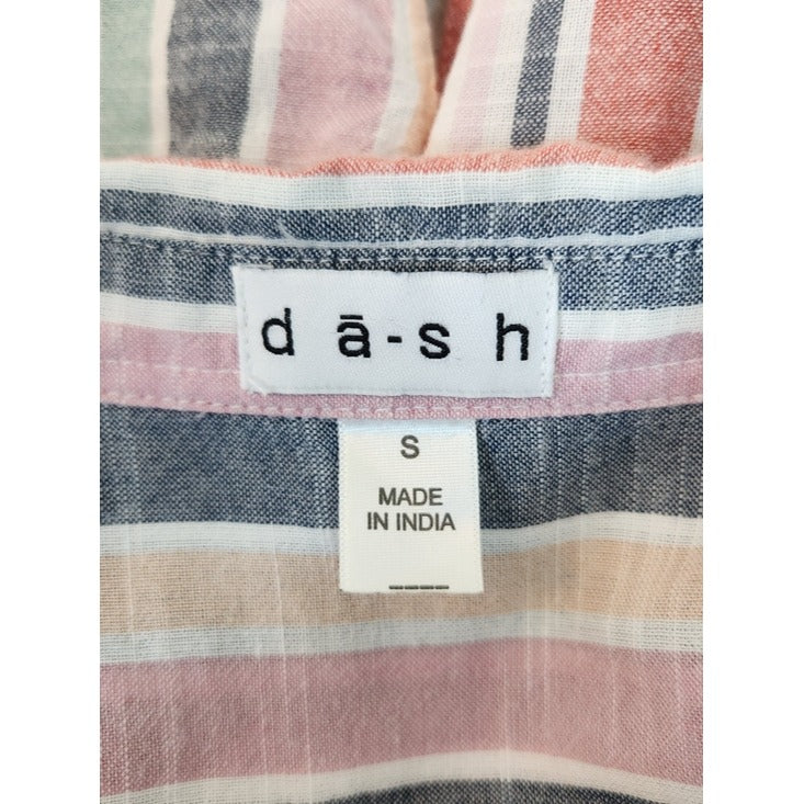 Dash Multi-Color Stripe Button Down Shirt Size Small