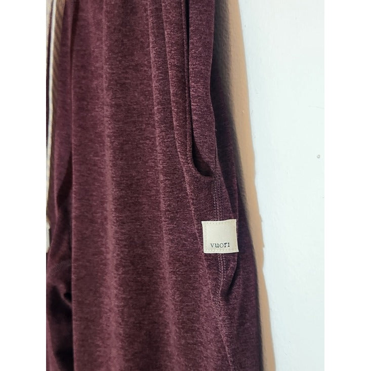 Vuori Womens Burgundy Cropped Joggers Size Small
