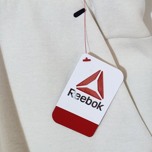 Reebok Cream Knit Athletic Shorts with Drawstring and Pockets 9" Inseam Size 3XL
