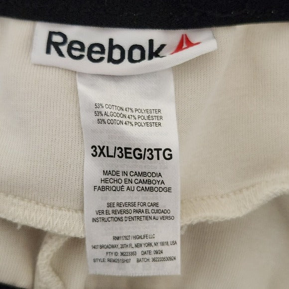 Reebok Cream Knit Athletic Shorts with Drawstring and Pockets 9" Inseam Size 3XL