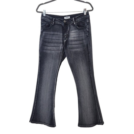 Bamboo Gray Flare Leg Jeans Size 15