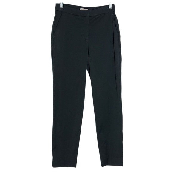 H&M Dark Green Slim Leg Ankle Pants NWT Size 2 Green Fitted Dress Pants