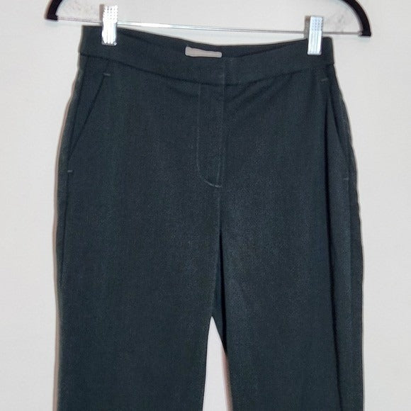 H&M Dark Green Slim Leg Ankle Pants NWT Size 2 Green Fitted Dress Pants