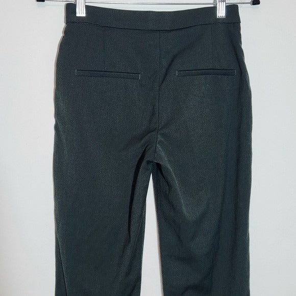 H&M Dark Green Slim Leg Ankle Pants NWT Size 2 Green Fitted Dress Pants