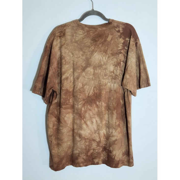 The Mountain Brown Tie Dye Bulldog Face Tee Size XL